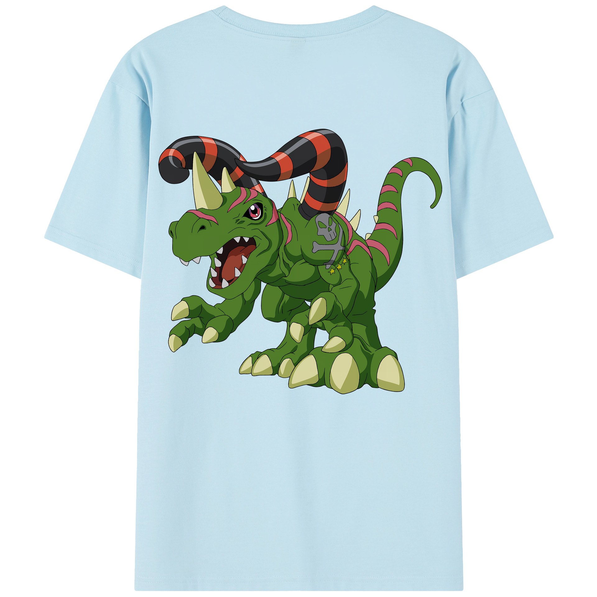 （画像用） Digimon デジタルモンスター/デジモン 綿100％半袖Tシャツ（背面プリント）
